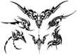 vector illustration tattoo design set vector illustration tattoo design set