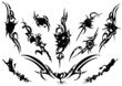 vector illustration tattoo design set vector illustration tattoo design set