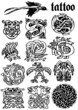 vector illustration tattoo design set vector illustration tattoo design set