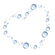 Heart made of water drops