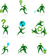 collection of ecology concept icons with the business people collection of ecology concept icons with the business people