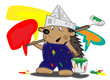 hedgehog house-painter hedgehog house-painter