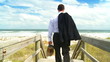 Businessman on the Beach