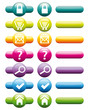 Colorful website buttons set Colorful website buttons set
