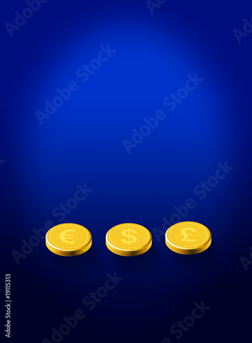 Illustration: euro dollar pound euro dollar pound