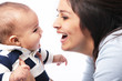 Photo: Mother laughing with infant Mother laughing with infant