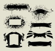 Hand-drawn signs set
