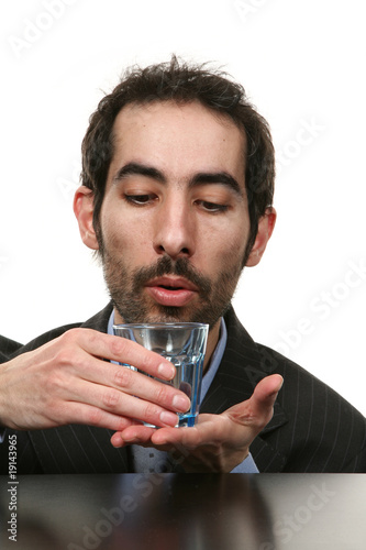 man and glass