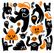 Funny doodles set