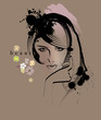 Portrait of a young beauty woman