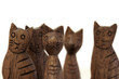 wooden cats