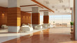 Modern design of an interior of a hall