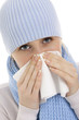 Woman feeling sick.