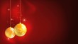 Christmas and New Year yellow balls with abstract red background Christmas and New Year yellow balls with abstract red background