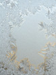 Frosty on winter glass