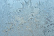 Frosty on winter glass