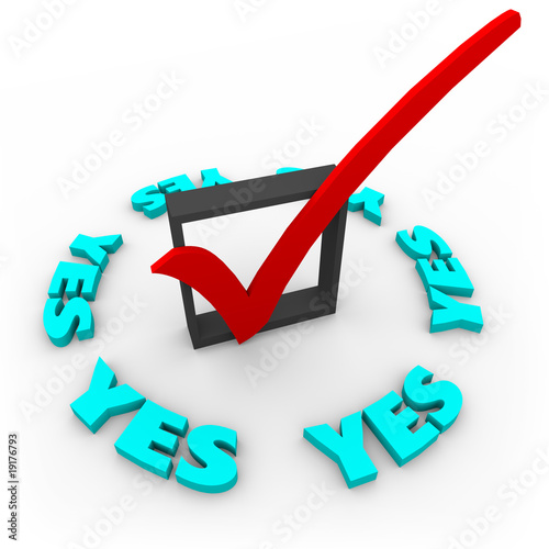 Illustration: Yes - Check Mark in Box Yes - Check Mark in Box