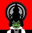 Illustration of Kath kali actor