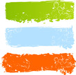 Grungy multicolored banners with florals