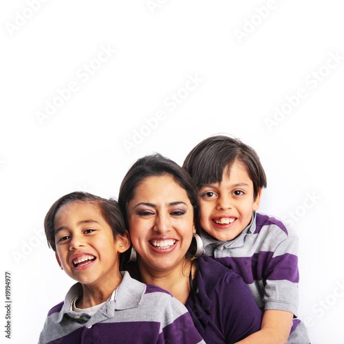 Photo: Mother & two boys laughing Mother & two boys laughing