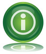 INFO Web Button (Information i Sign Help Service Green Vector)