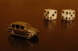 dice and car