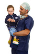 Doctor and baby