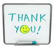 Thank You on Dry Erase Board