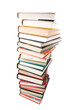 big pile of books isolated