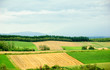 different color farmland in Hokkaido in Japan different color farmland in Hokkaido in Japan