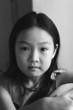 Photo: black and white portrait of an eight-year old asian girl black and white portrait of an eight-year old asian girl
