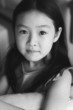 Photo: black and white portrait of an eight-year old asian girl black and white portrait of an eight-year old asian girl