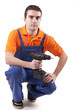 mechanic and electric drill