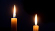 Candles lit flames