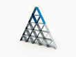 Card house blue grey