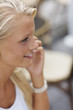 Closeup of a young woman smiling