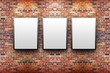 Brick Display Art Gallery with Frames Brick Display Art Gallery with Frames