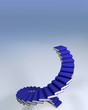 Spiral stair of books leading to succes