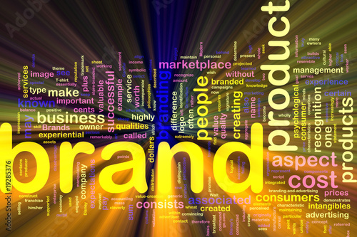 Illustration: Brand marketing background concept glowing Brand marketing background concept glowing