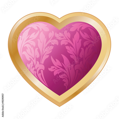 Vector: Valentine's heart with florals Valentine's heart with florals