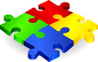 Complete Puzzle on simple Background