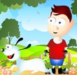 Illustration: Illustration of a cartoon dog and boy Illustration of a cartoon dog and boy