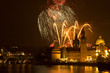 New Year's fireworks in Prague.