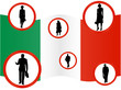 Illustration of business people and map Illustration of business people and map