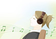 Girl Listen Music Girl Listen Music