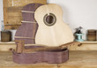 details of an acoustic guitar