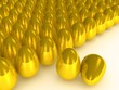 Concept of many golden eggs. Concept of many golden eggs.