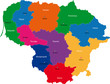 Map of administrative divisions of Republic of Lithuania