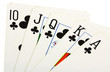 cartes poker quinte royale fond blanc