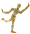 patinage figurine bois fond blanc